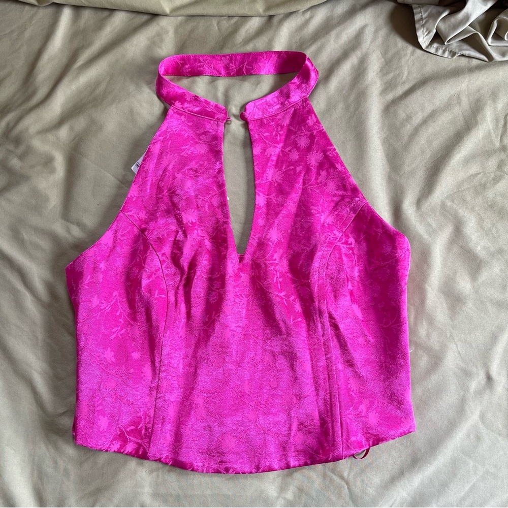NWT Zara Pink Halter Top